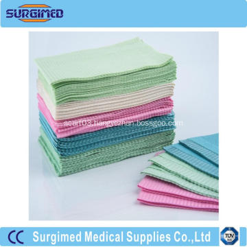 Colorful Disposable Consumable 3ply Scarf Apron Dental Bibs